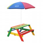 Masuta copii cu Bancute Curcubeu din lemn - Bancuta cu Masuta Axi pentru Picnic si Activitati Masuta copii cu Bancute Curcubeu din lemn - Bancuta cu Masuta Axi pentru Picnic si Activitati